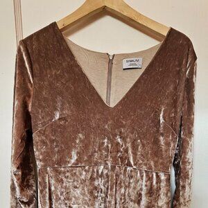 SAM & LAVI Crushed Velvet Skater Dress